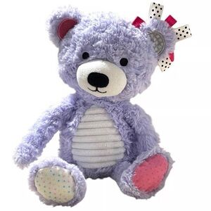 Make Believe Ideas Purple Plush Sensory Teddy Bear Stuffie Rattle